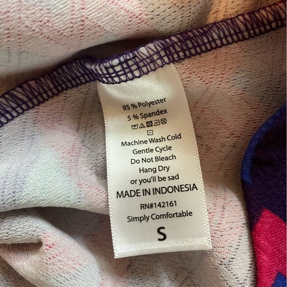 LulaRoe Amelia Aztec Purple Dress Size Small - Picture 5 of 7